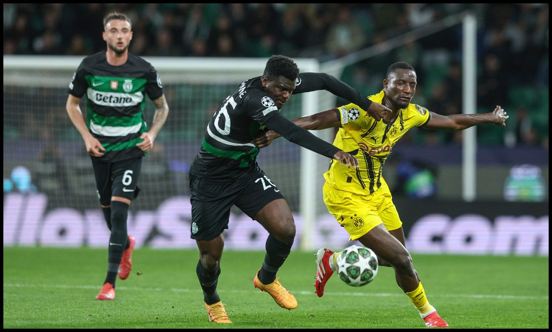 Ousmane Diomande in action for Sporting