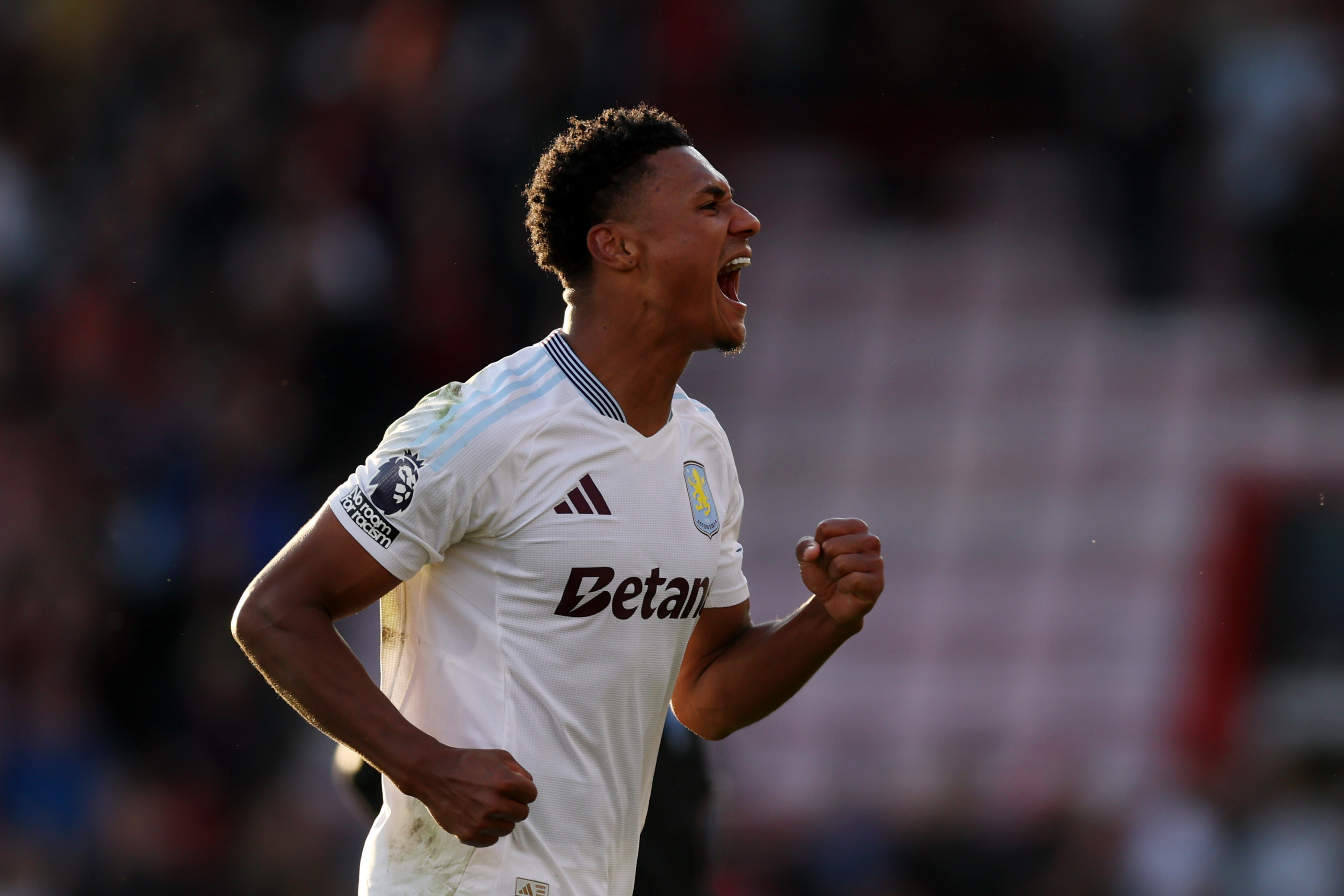 Ollie Watkins celebrates scoring for Aston Villa