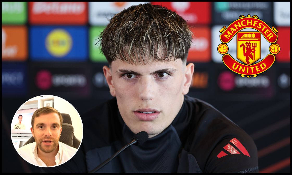 Alejandro Garnacho in a press conference