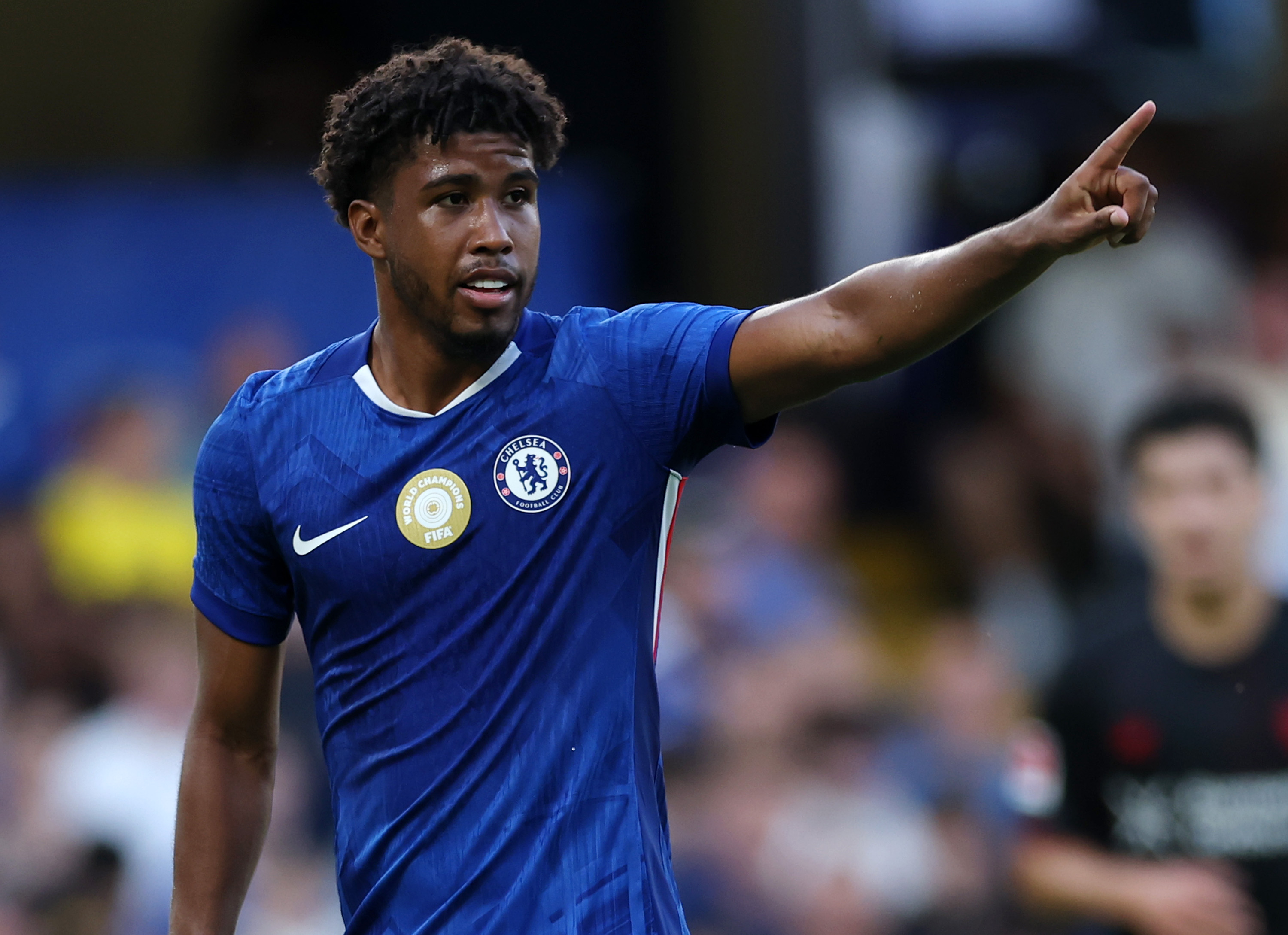 Andrey Santos in action for Chelsea