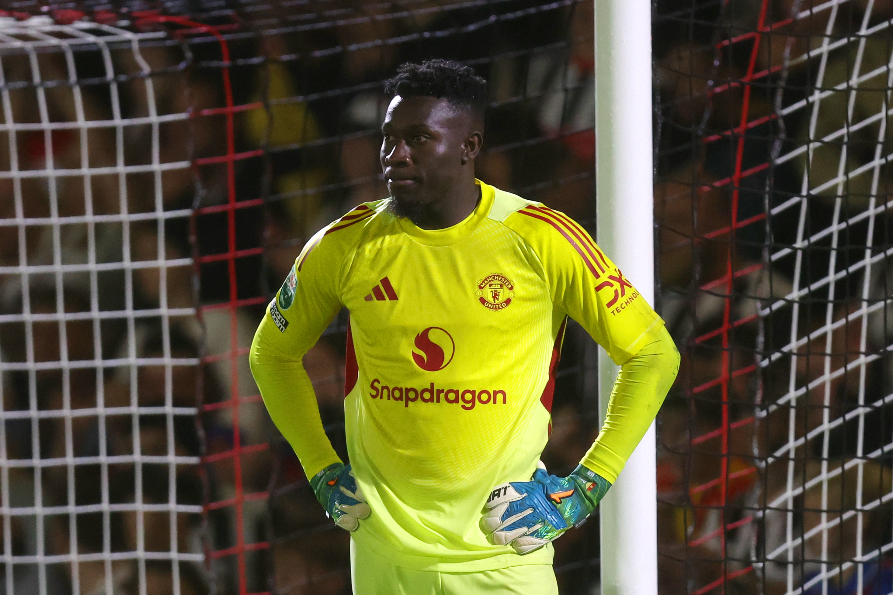 Andre Onana against Grimsby