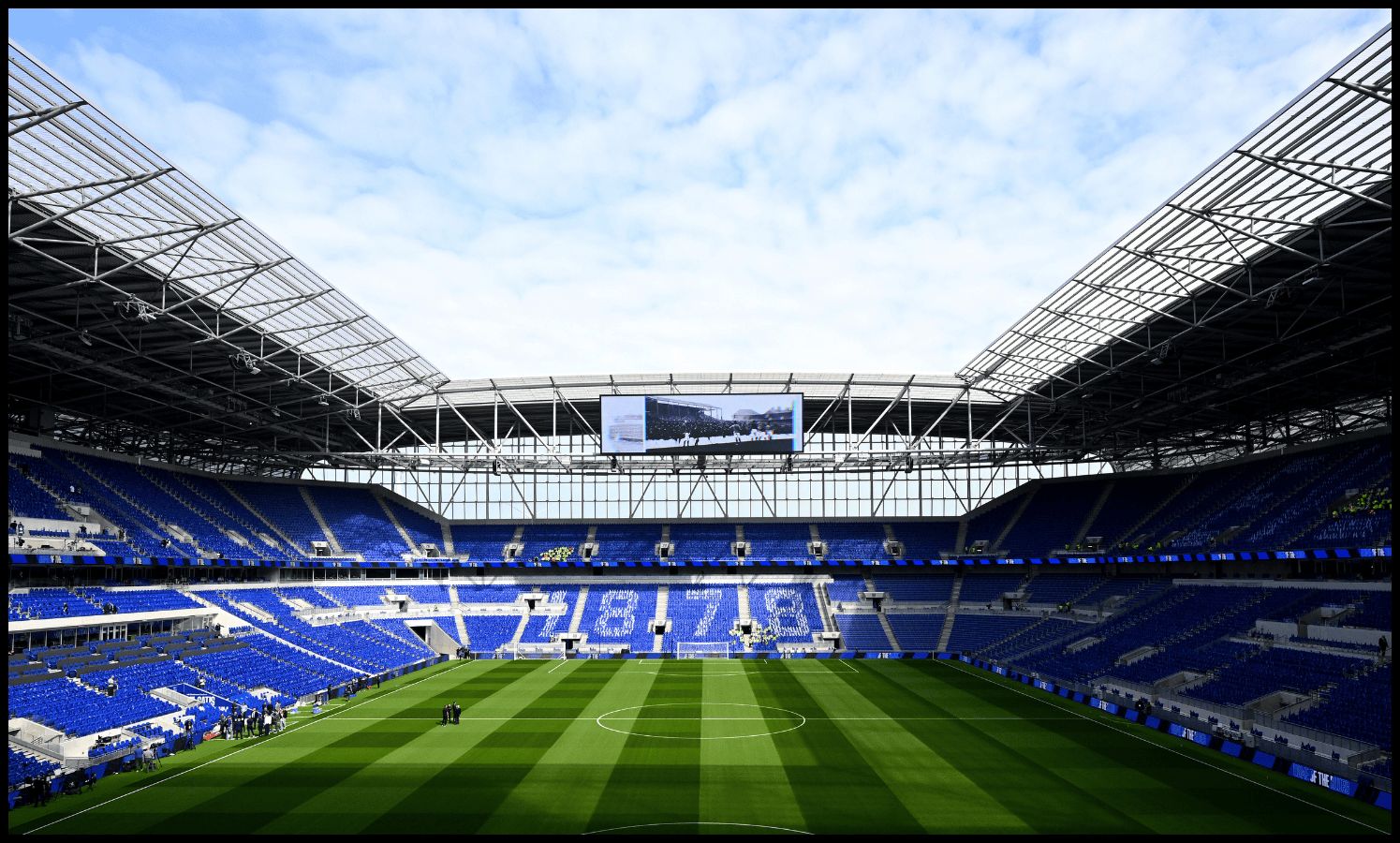 A general view inside Everton’s Hill Dickinson Stadium before they play Brighton.