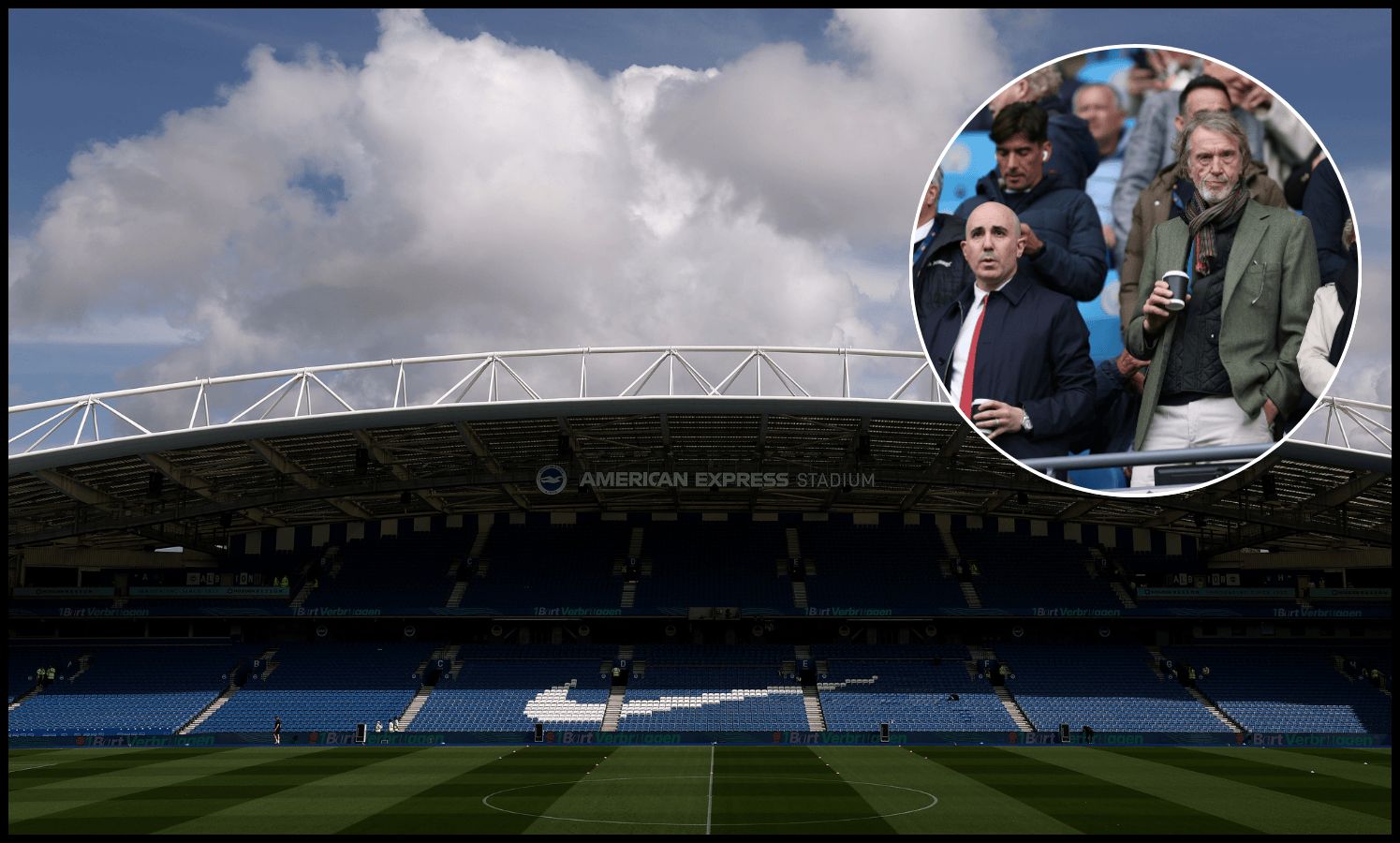 A general view inside the Amex Stadium.