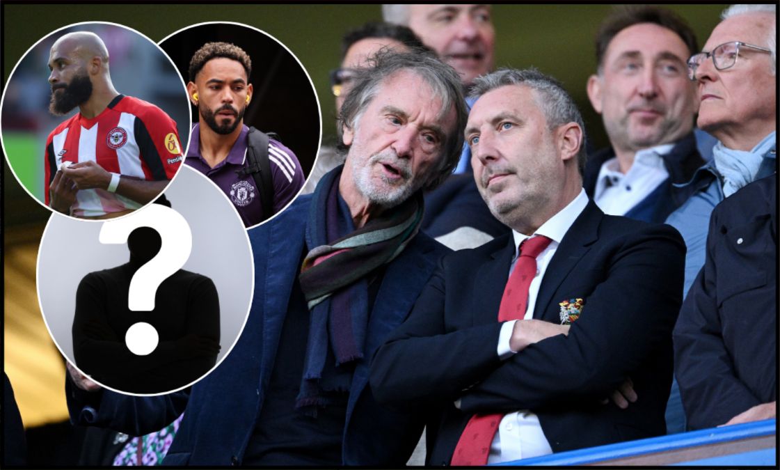 Sir Jim Ratcliffe and Jason Wilcox in the stands