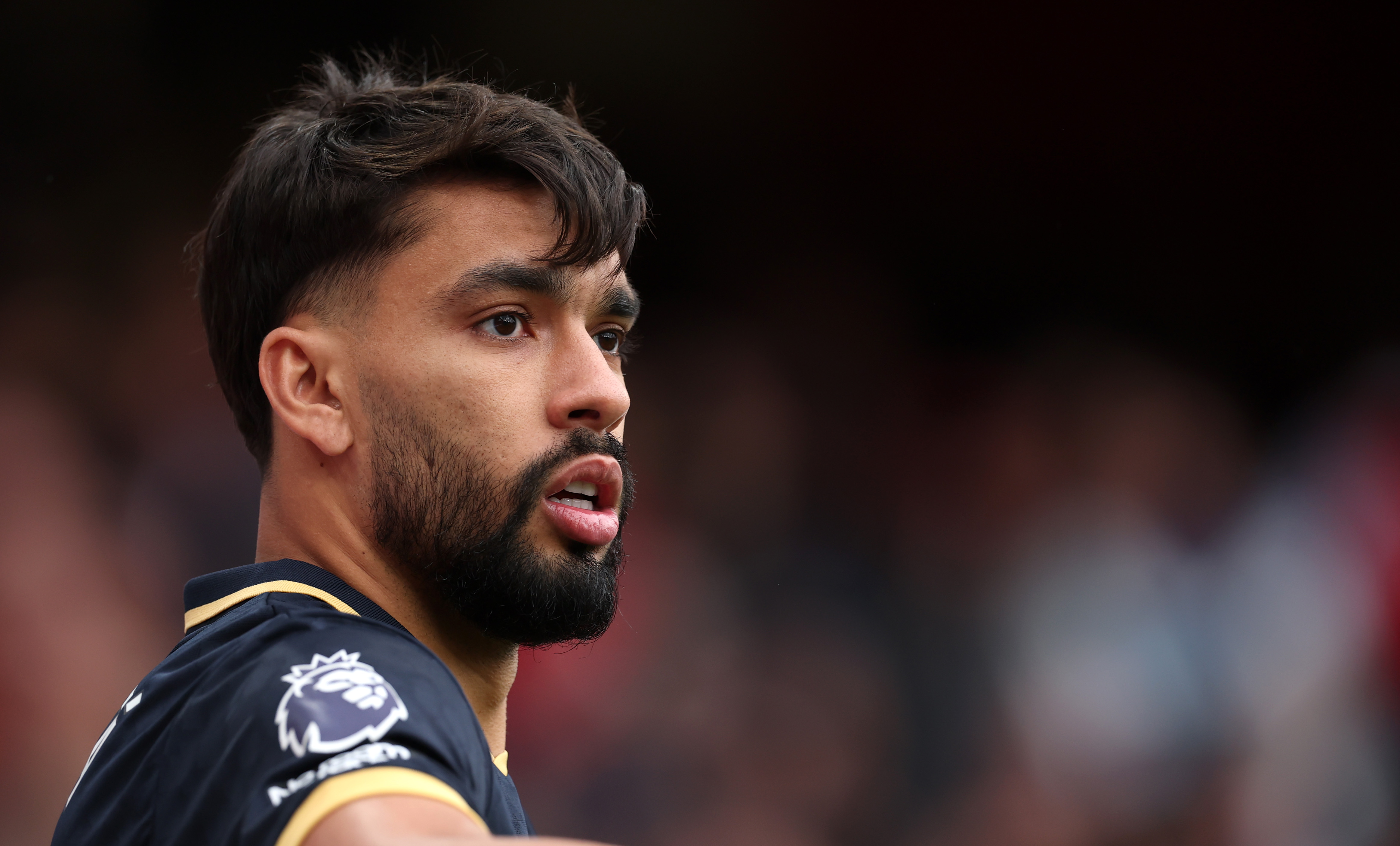 Lucas Paqueta looks on while in action for West Ham.