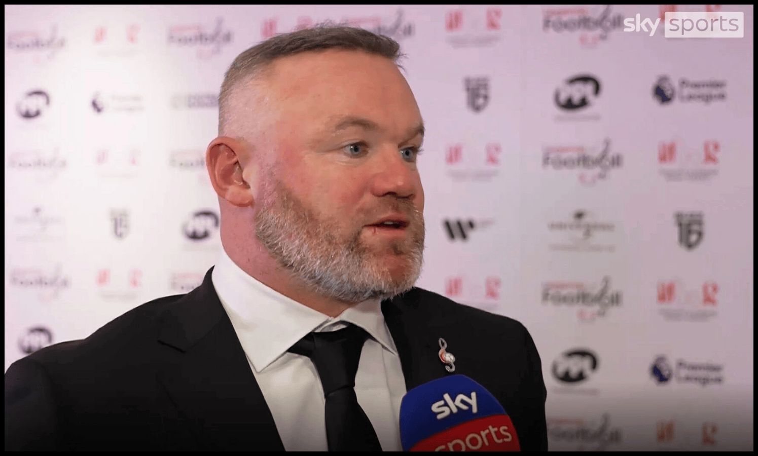 Wayne Rooney is interviewed by Sky Sports.