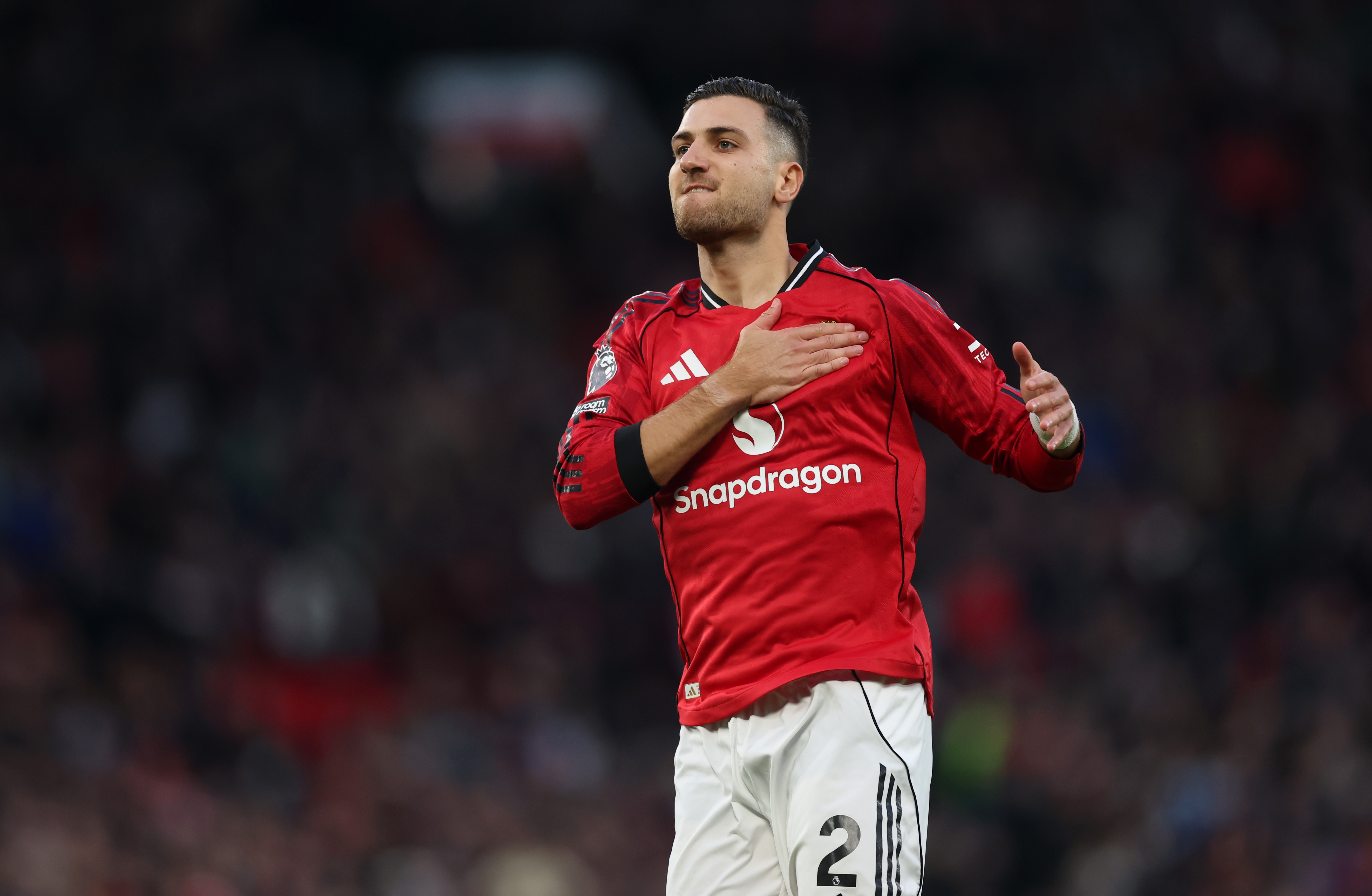 Diogo Dalot in action for Man Utd