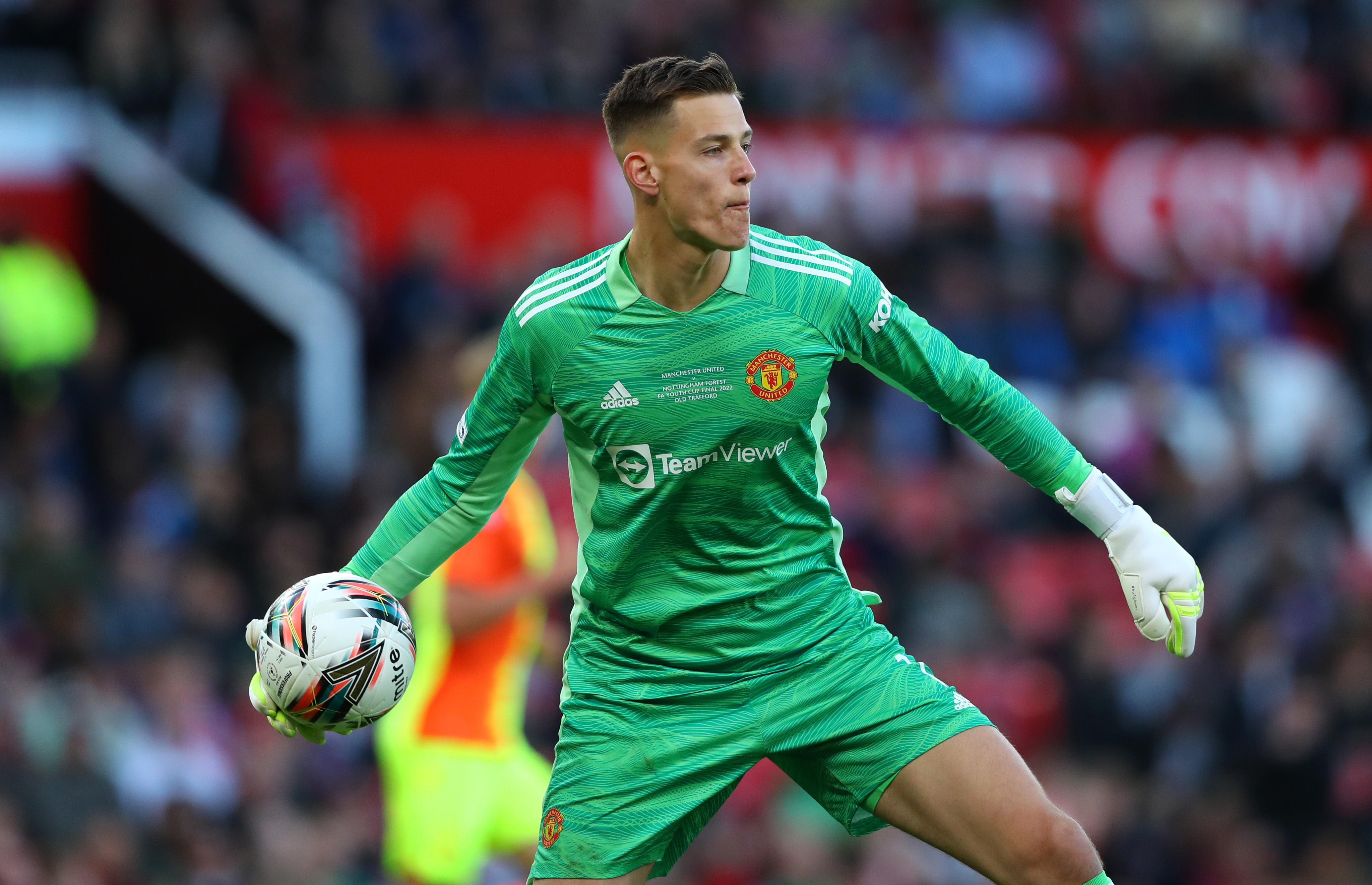 Radek Vitek in action for Man United.