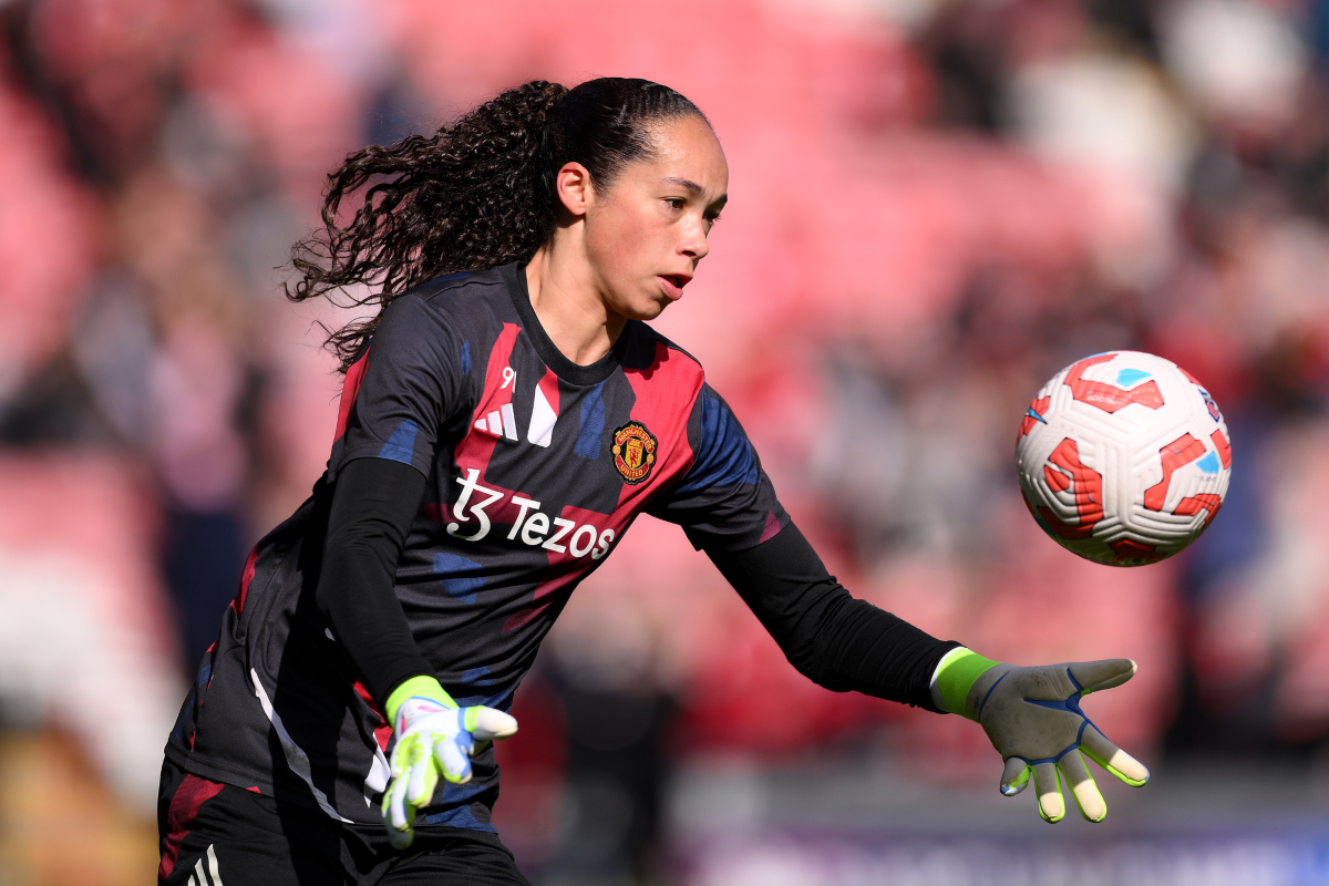 Phallon Tullis-Joyce in action for Man United.