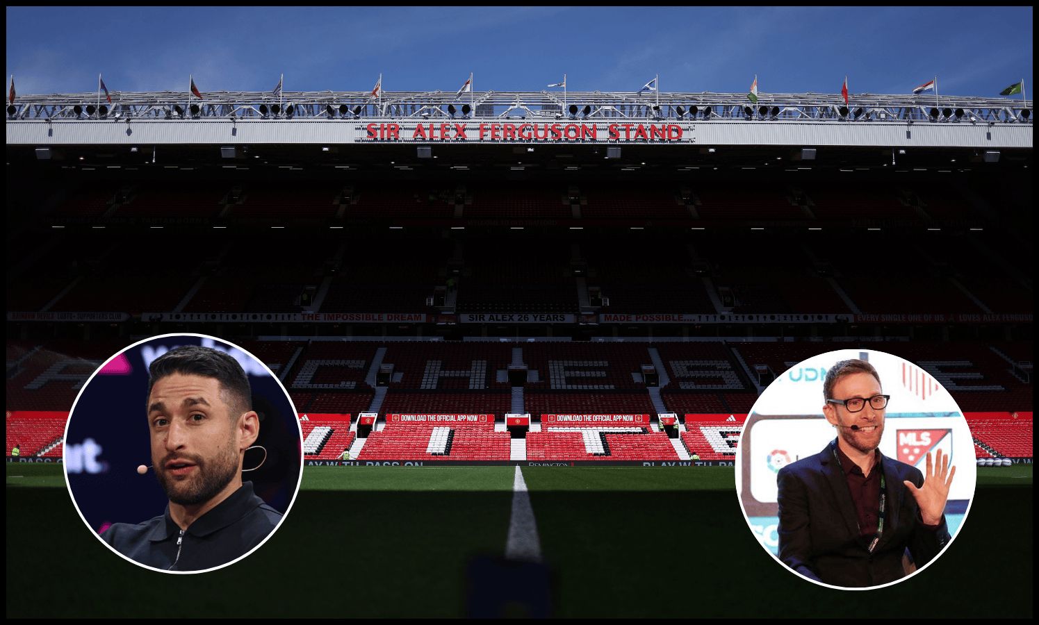 A general view inside an empty Old Trafford.