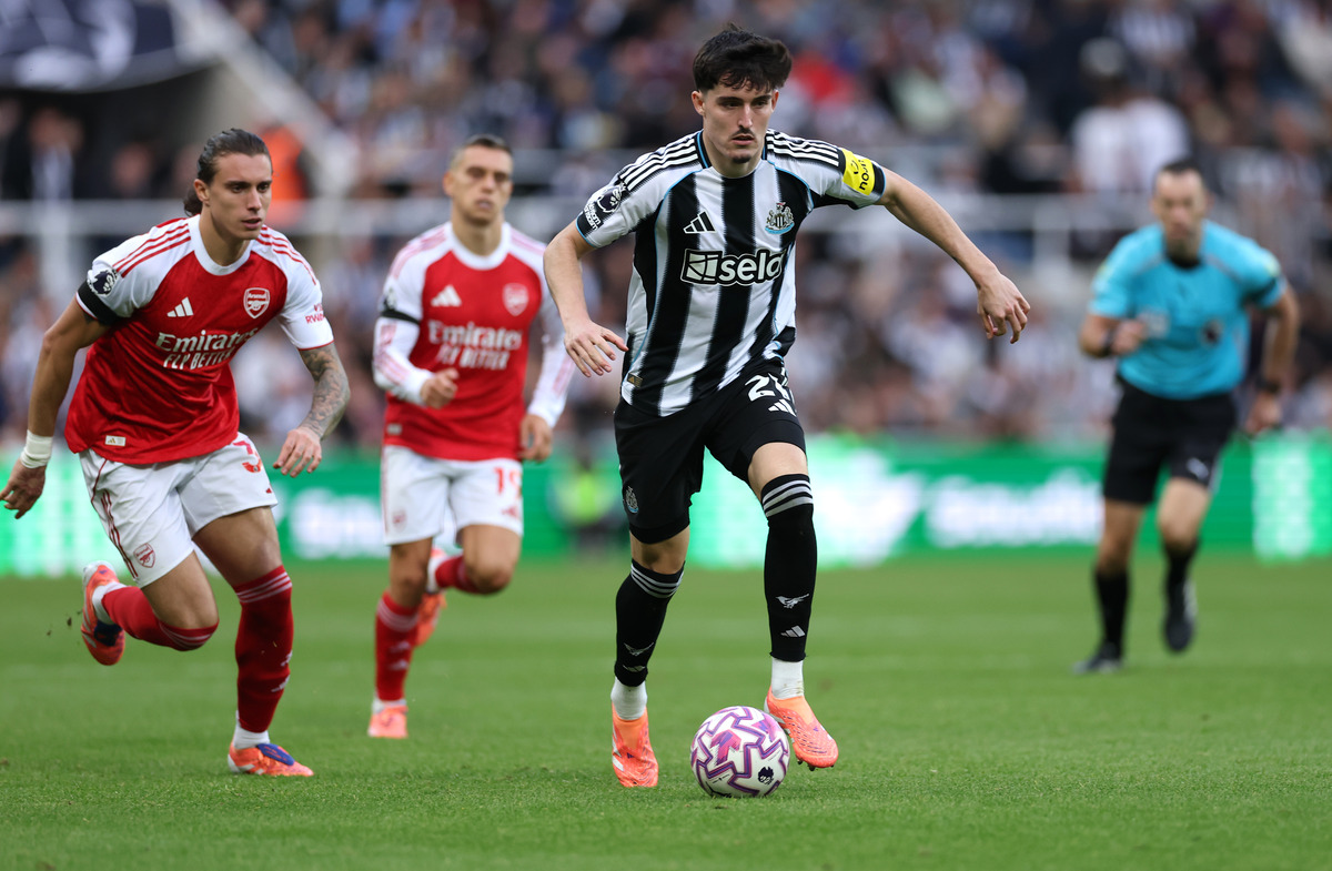 Tino Livramento in action against Newcastle