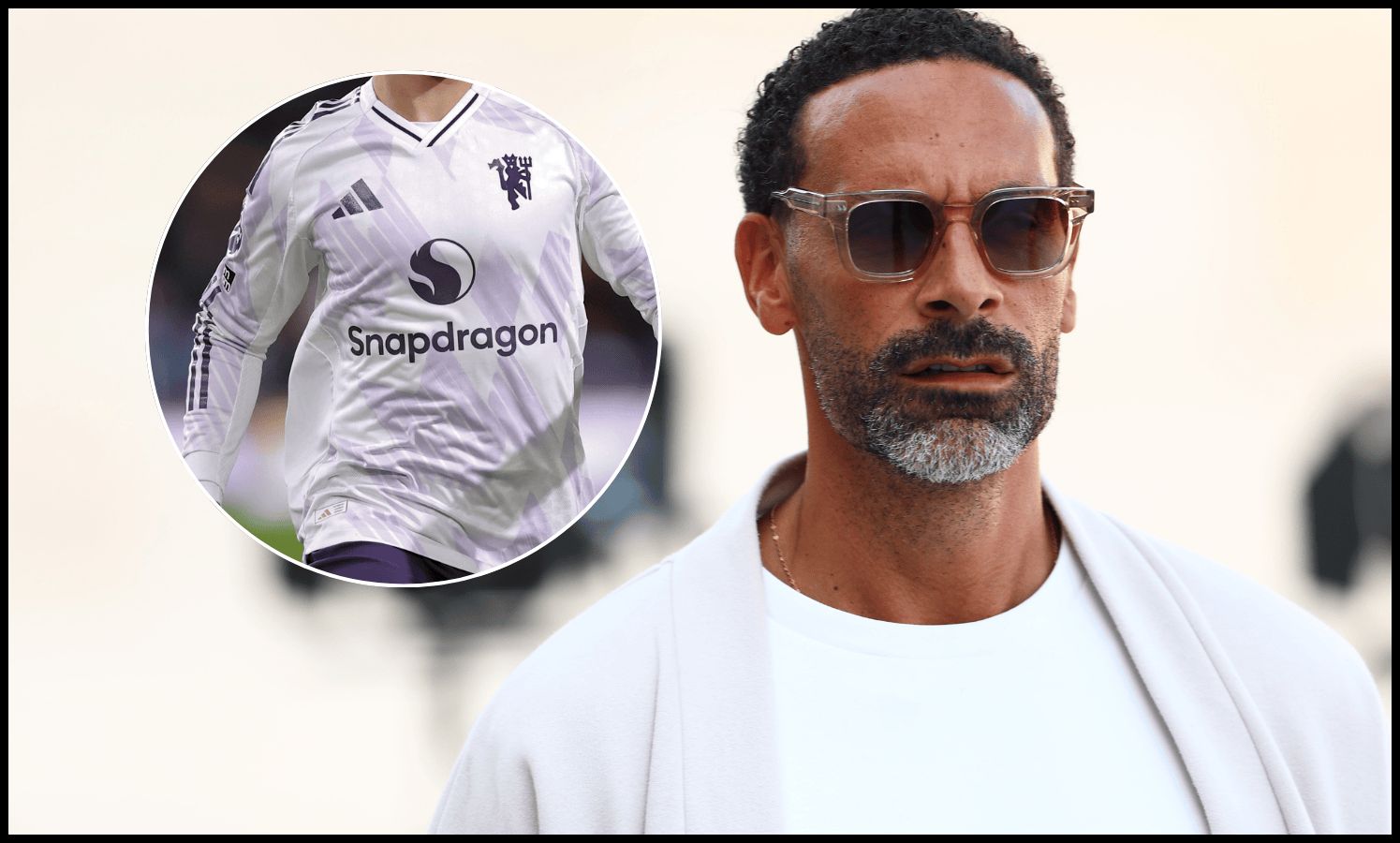 Rio Ferdinand looks on while attending the F1.