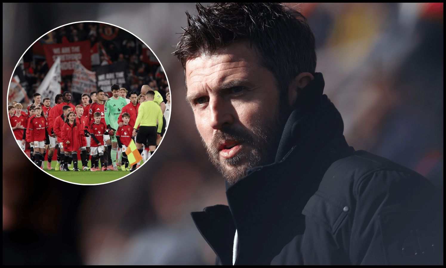 Michael Carrick looks on from the touchline.