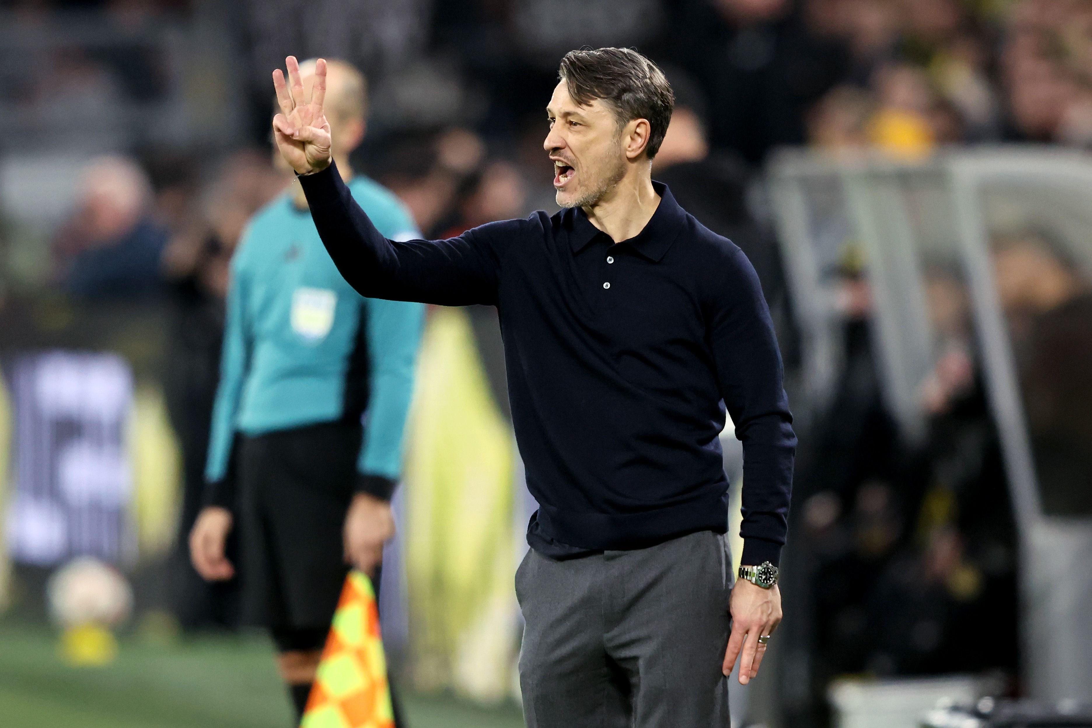Head coach Niko Kovac of Borussia Dortmund reacts