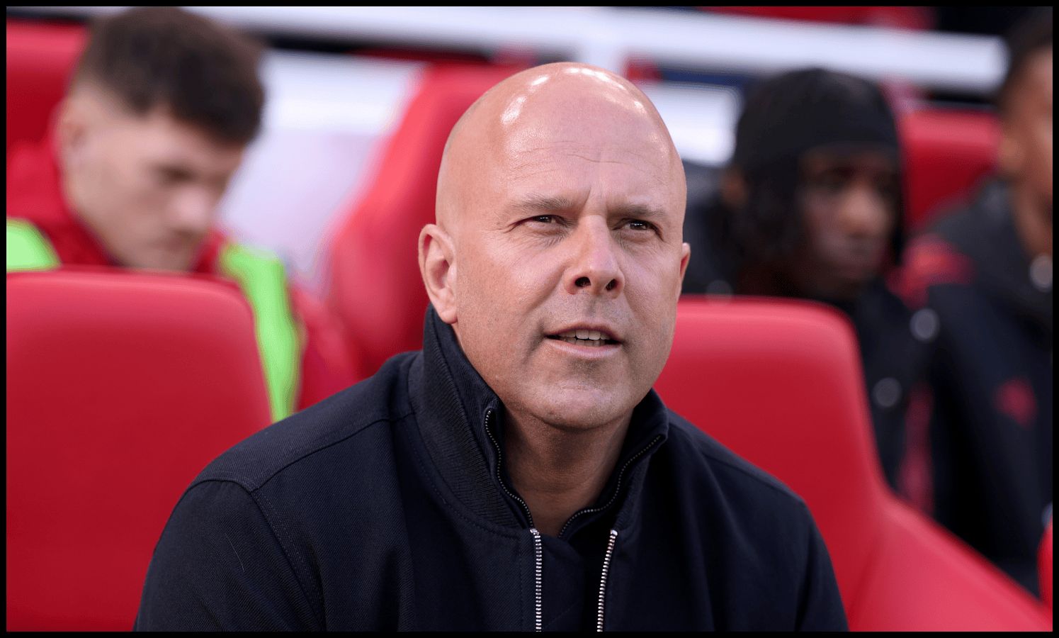 LIVERPOOL, ENGLAND - FEBRUARY 28: Arne Slot, Manager of Liverpool, looks on prior to the Premier League match between Liverpool and West Ham United at Anfield on February 28, 2026 in Liverpool, England.