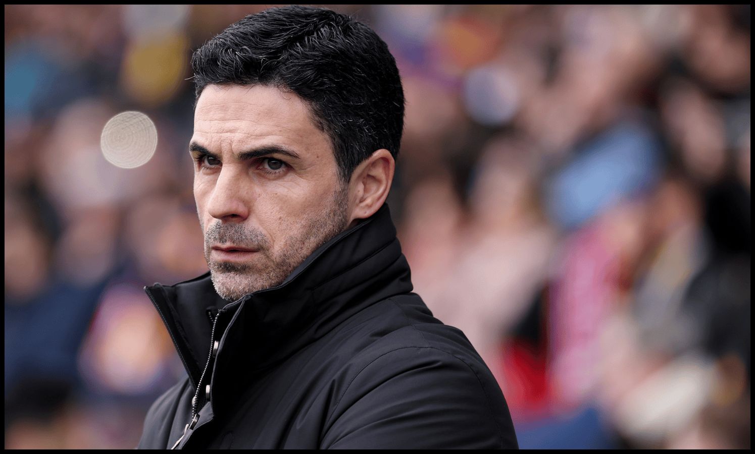 MANSFIELD, ENGLAND - MARCH 07: Mikel Arteta, Manager of Arsenal, looks on prior to the Emirates FA Cup Fifth Round match between Mansfield Town and Arsenal at One Call Stadium on March 07, 2026 in Mansfield, England