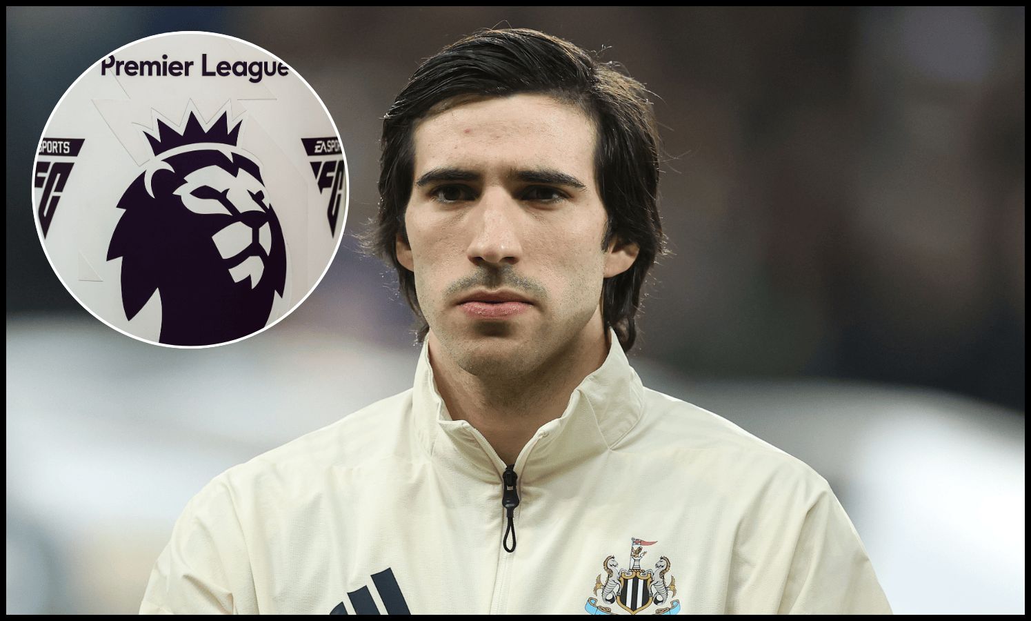 NEWCASTLE UPON TYNE, ENGLAND - MARCH 10: Sandro Tonali of Newcastle United looks on during the UEFA Champions League 2025/26 Round of 16 First Leg match between Newcastle United FC and FC Barcelona at St James' Park on March 10, 2026 in Newcastle upon Tyne, England.