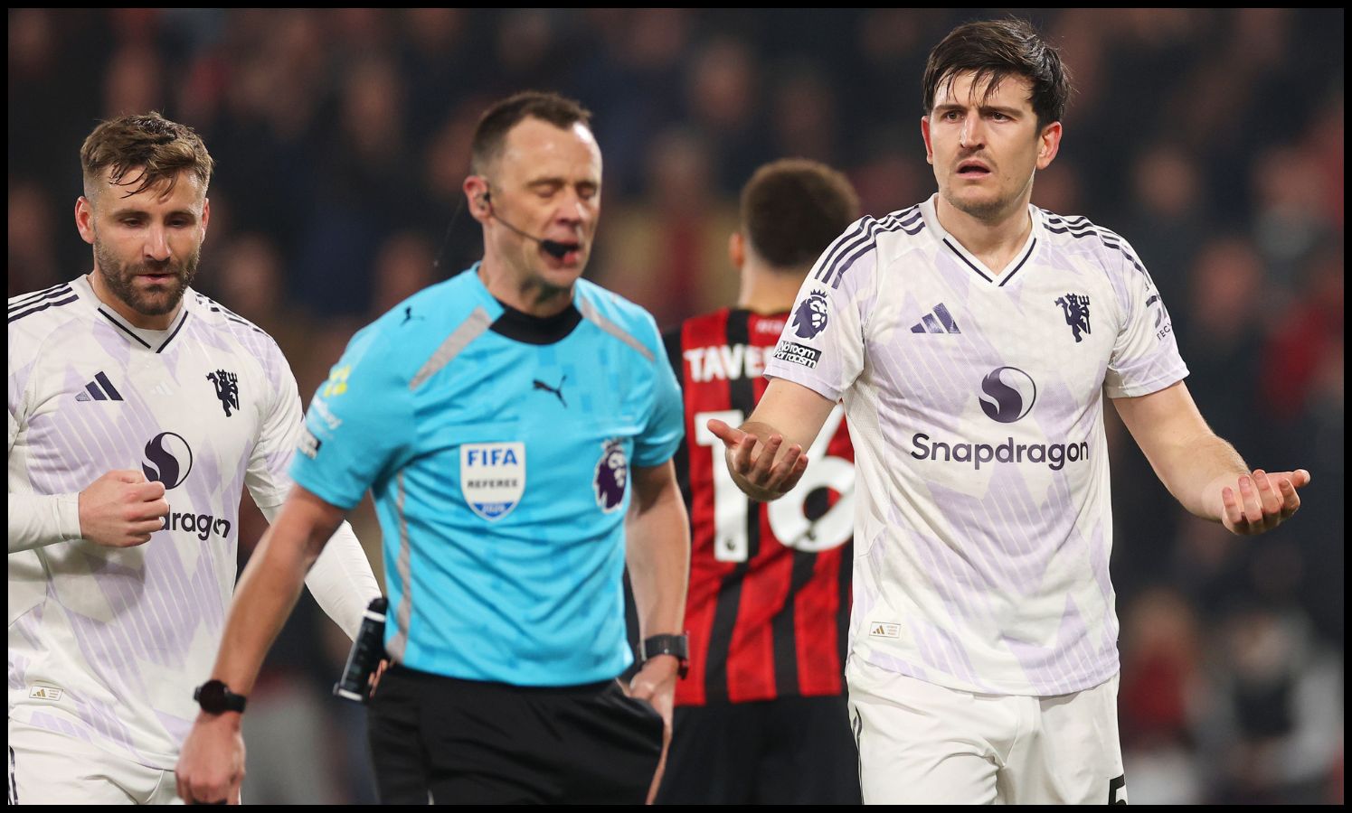 Stuart Attwell sends off Harry Maguire