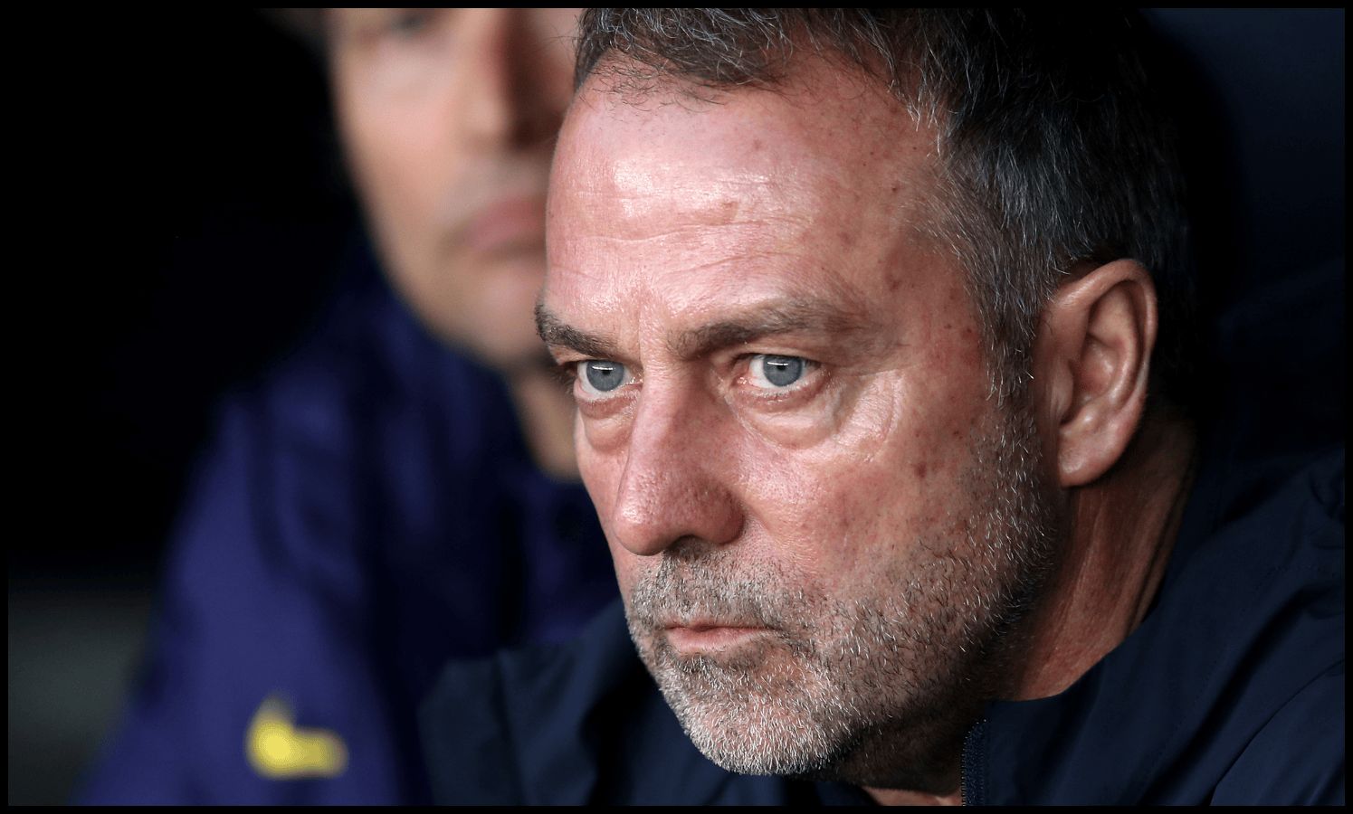 BARCELONA, SPAIN - MARCH 18: Hansi Flick, Head Coach of FC Barcelona, looks on during the UEFA Champions League 2025/26 Round of 16 Second Leg match between FC Barcelona and Newcastle United FC at Camp Nou on March 18, 2026 in Barcelona, Spain.