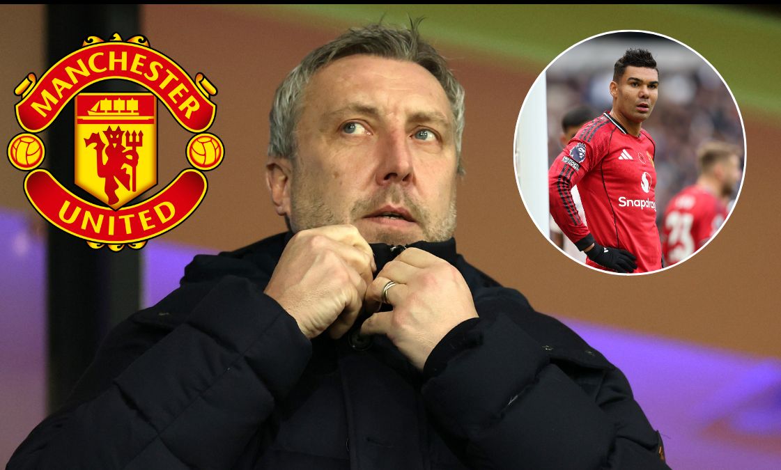 Man United Director of Football Jason Wilcox looking on