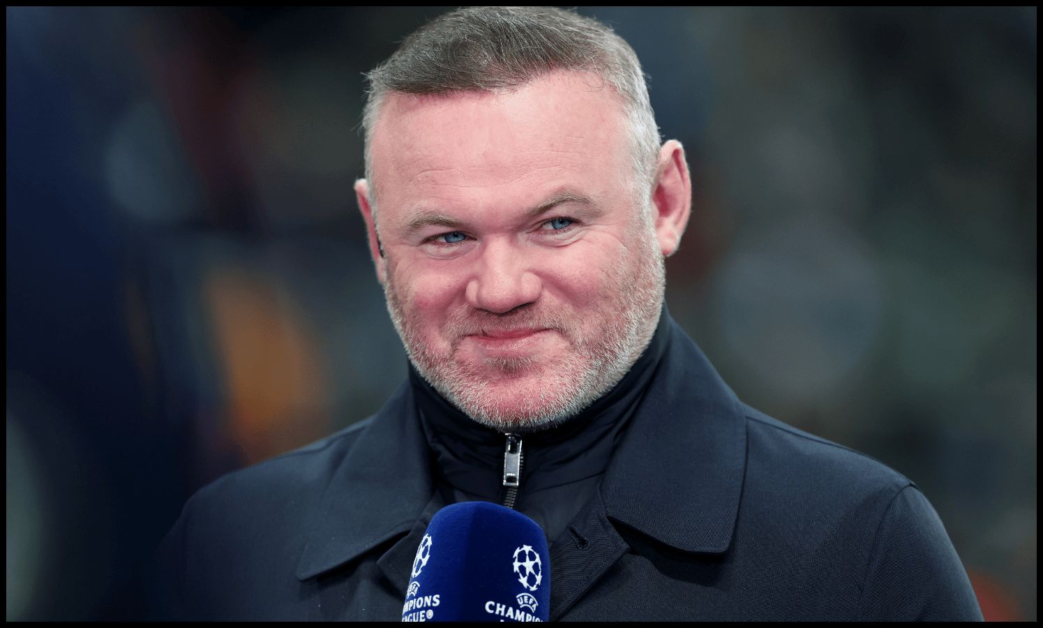 NEWCASTLE UPON TYNE, ENGLAND - FEBRUARY 24: Amazon Prime Video UEFA Champions League pundit Wayne Rooney looks on during the UEFA Champions League 2025/26 League Knockout Play-off Second Leg match between Newcastle United FC and Qarabag FK at St James' Park on February 24, 2026 in Newcastle upon Tyne, England