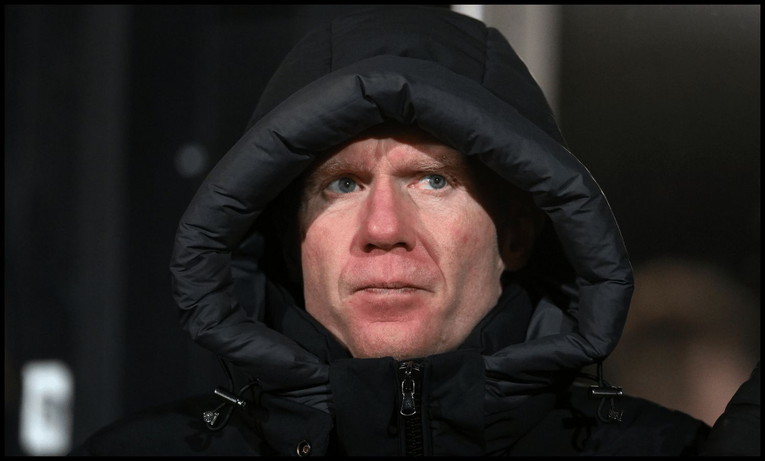 SALFORD, ENGLAND - JANUARY 20: Paul Scholes, Co-Owner of Salford City, looks on during the Emirates FA Cup Third Round match between Salford City and Swindon Town on January 20, 2026 in Salford, England.