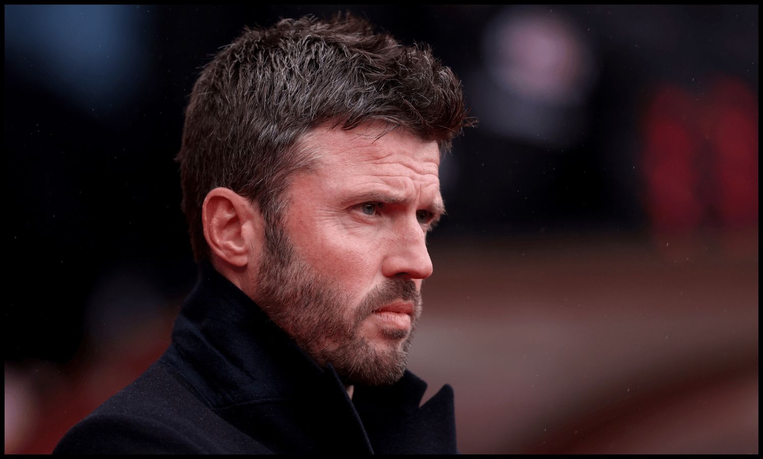 SUNDERLAND, ENGLAND - MAY 09: Michael Carrick, Manager of Manchester United, looks on prior to the Premier League match between Sunderland and Manchester United at Stadium of Light on May 09, 2026 in Sunderland, England.