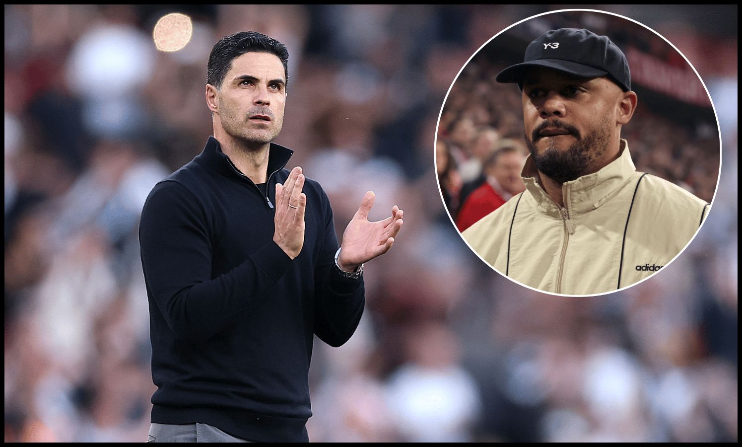 LONDON, ENGLAND - APRIL 25: Mikel Arteta, Manager of Arsenal, applauds the fans after the Premier League match between Arsenal and Newcastle United at Emirates Stadium on April 25, 2026 in London, England