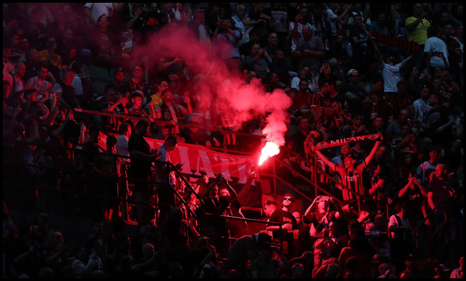 AC Milan supporters in the stands